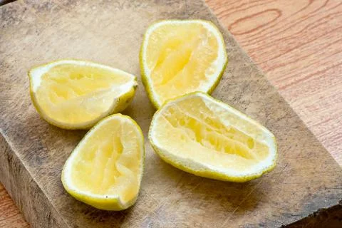 Squeezed lemon Stock Photos