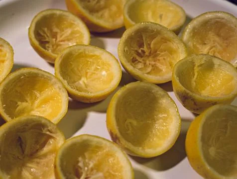 Squeezed lemon Stock Photos