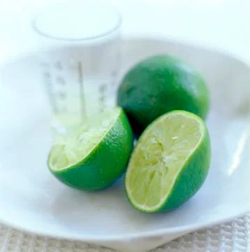 Squeezed lime Foto stock
