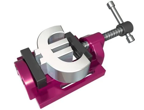 Squeezing the euro Stock-Illustration
