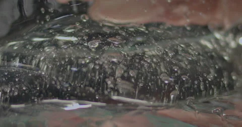 Squeezing Jell Fluid Abstract Satisfying Technology Stock Footage 162316064