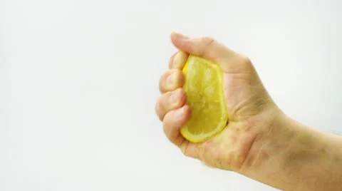 Squeezing lemon Stock Footage 10821169
