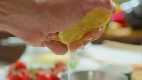 Squeezing Lemon Juice Stock-Footage 249832740