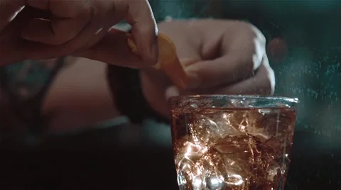 Squeezing the lime in slow motion Stock Footage 67856916