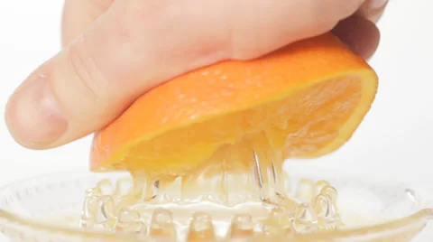 Squeezing Orange Stock Footage 22824173
