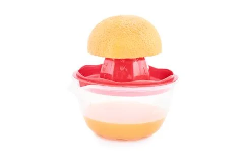 Squeezing orange juice Stock Photos