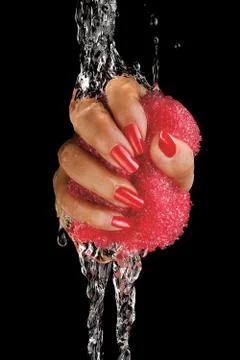 Squeezing pink. Stock Photos
