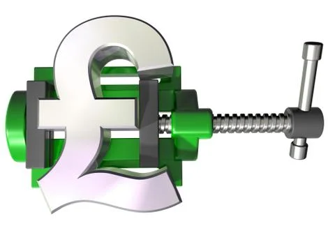 Squeezing the pound Stock-Illustration