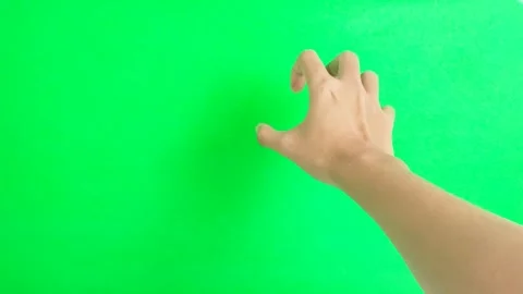 Squeezing the screen then throwing it away isolated on green screen background Stock Footage 293600417