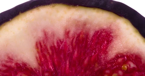 Squeezing a Slice of Ripe Fig 4K Stock Footage 96350654