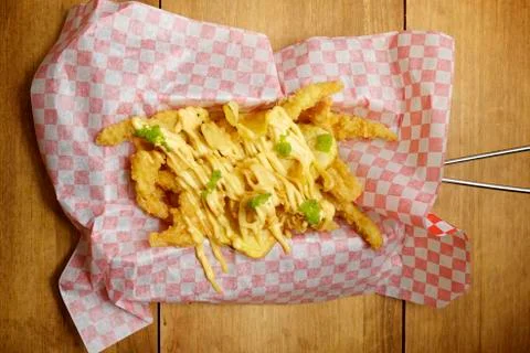 Squid and chips Stock Photos