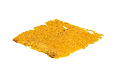 Squid is dried and ground into thin strips to make a snack. Stock Photos