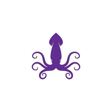 Squid fish illustration Stock Illustration