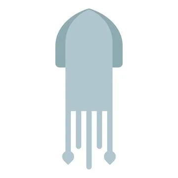 Squid flat clipart vector illustration 库存插图