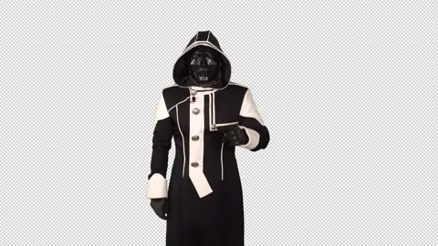 Squid Game Host master talks alpha channel Stock Footage 164518932