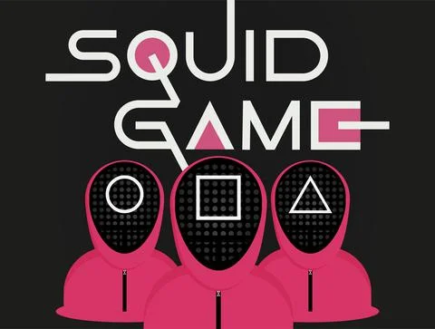 Squid game is a South Korean survival drama television series Illustrazione stock