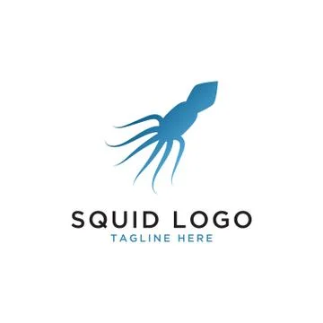 Squid logo design template Stock Illustration