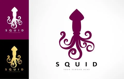 Squid logo vector. Clam design. Stock Illustration