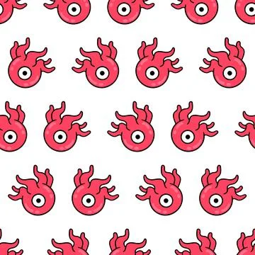 Squid monster seamless pattern textile print. repeat pattern background desig Stockillustratie