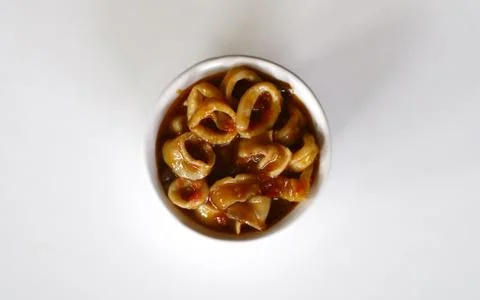 Squid in Padang Sauce Stock Photos