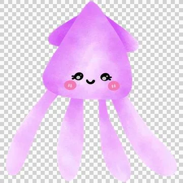 Squid purple Illustrazione stock