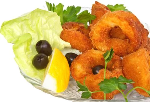 Squid rings Foto stock