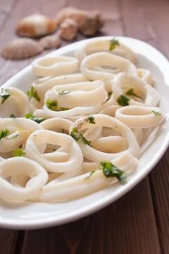 Squid rings Stock Photos