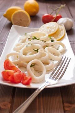Squid rings Stock Photos