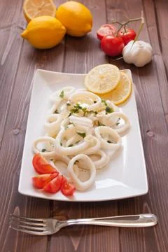 Squid rings Stock Photos