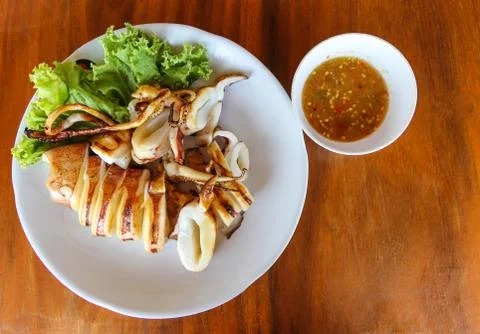 Squid roast Stock-Fotos