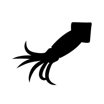 Squid solid icon, seafood concept, korean octopus squid vector sign Stock Illustration