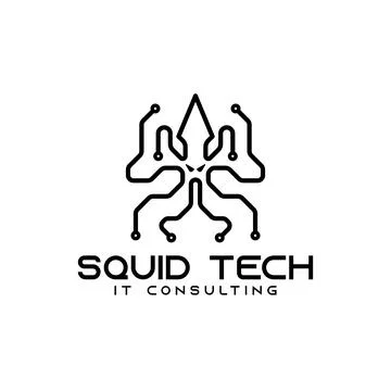 Squid Technology Logo design template Stock Illustration