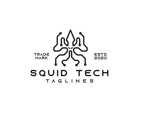 Squid technology logo Stock Illustration