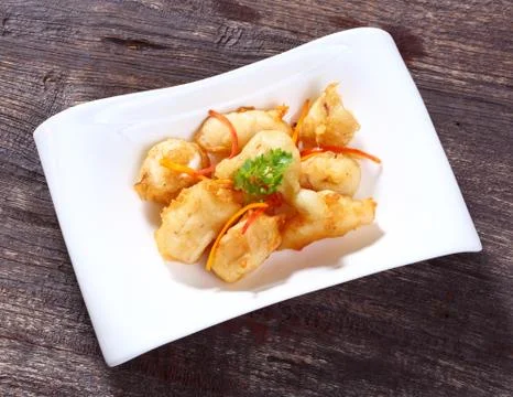 Squid tempura Stock Photos