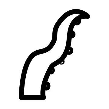 Squid tentacle Stock Illustration