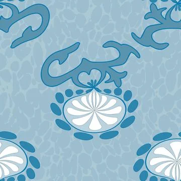 Squiggle and flower Stock Illustration