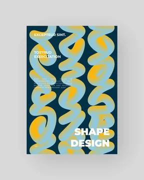 Squiggle colorful poster. Stock Illustration