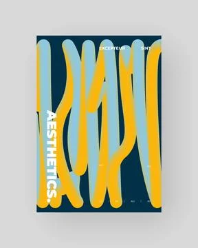 Squiggle colorful poster. Stock Illustration
