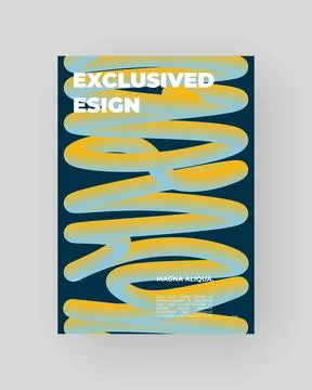 Squiggle colorful poster. Stock Illustration