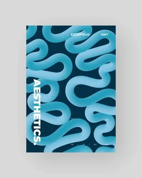 Squiggle colorful poster. Ilustración de archivo