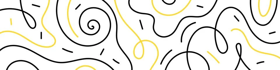 Squiggle pattern memphis. Abstract line and shapes. Fun and colorful childr.. Stock Illustration