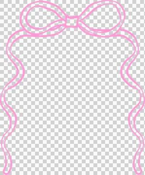 Squiggle Wavy Half Rectangle Frame with Bow Stock Illustration