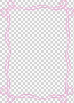 Squiggle Wavy Rectangle Frame with Bow Stock Illustration
