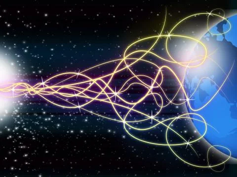Squiggles Pattern Means Swirly Lines And Earth Stock Illustration