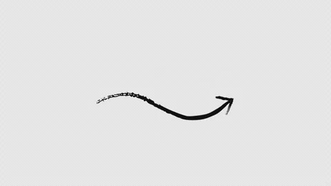 Squiggly curved arrows pointing up grunge doodle animation Stock Footage 329762554