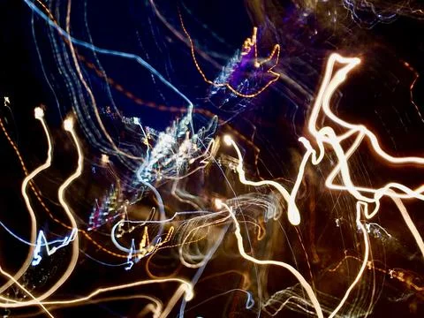 Squiggly lights 写真素材