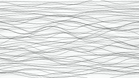 Squiggly organic wave lines moving seamless loop background Stock Footage 347973065