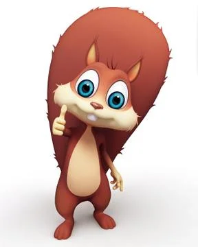 Squirrel with best sign Illustrazione stock