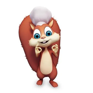 Squirrel with best sign Stock Illustration