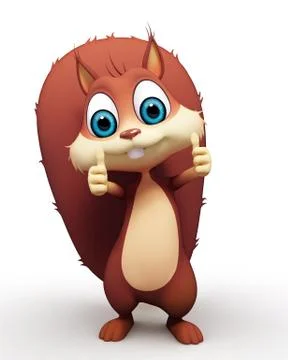 Squirrel with best sign Stock Illustration